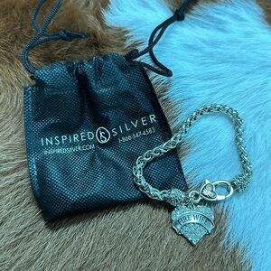 inspired silvers “fire wife” bracelet// silver w/ gems